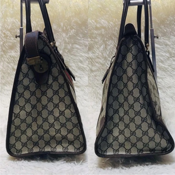 Gucci Beige and Brown Signature Tote - Picture 6 of 11